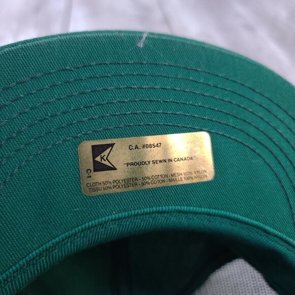 Vintage K-Brand Agriculture Trucker Hat Cap Green Canada Made Mesh Back - Picture 6 of 7